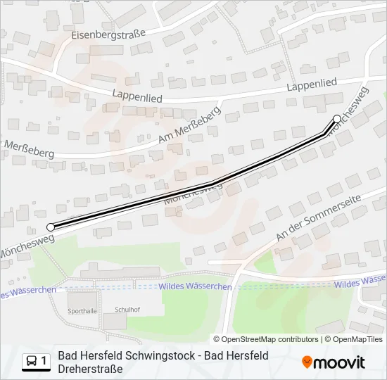 1 Bus Line Map