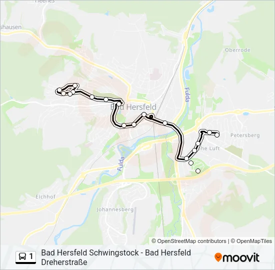1 Bus Line Map
