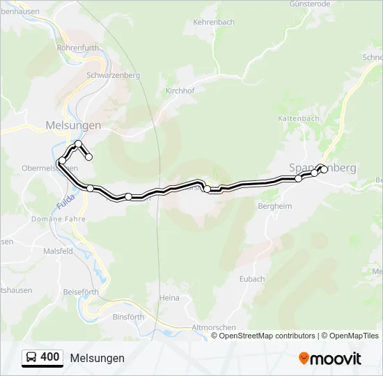 400 Bus Line Map