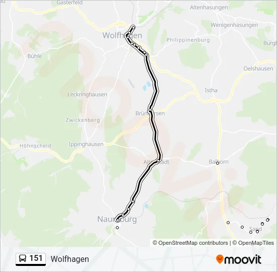151 Bus Line Map