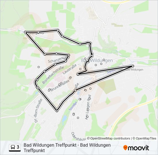 3 Bus Line Map