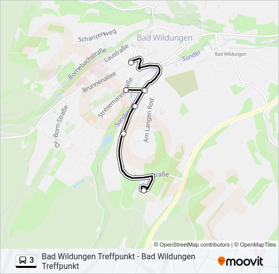3 Bus Line Map