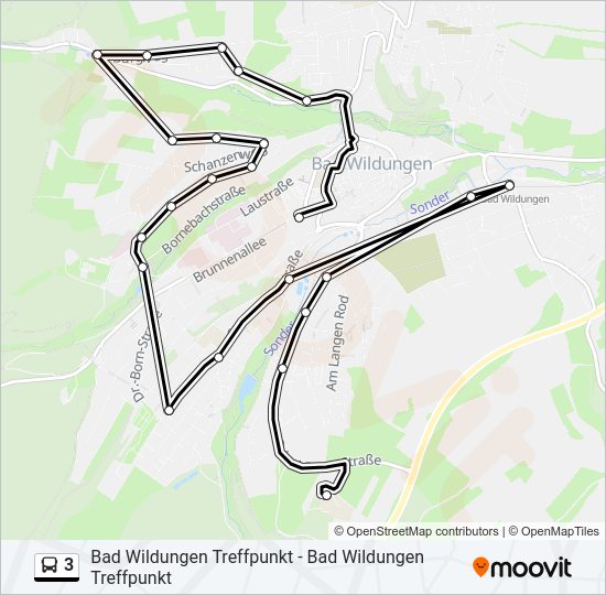 3 Bus Line Map