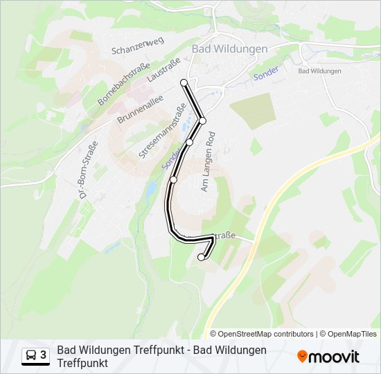 3 Bus Line Map