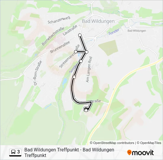 3 Bus Line Map