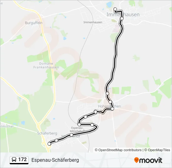 172 Bus Line Map