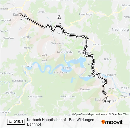 Автобус 510.1: карта маршрута