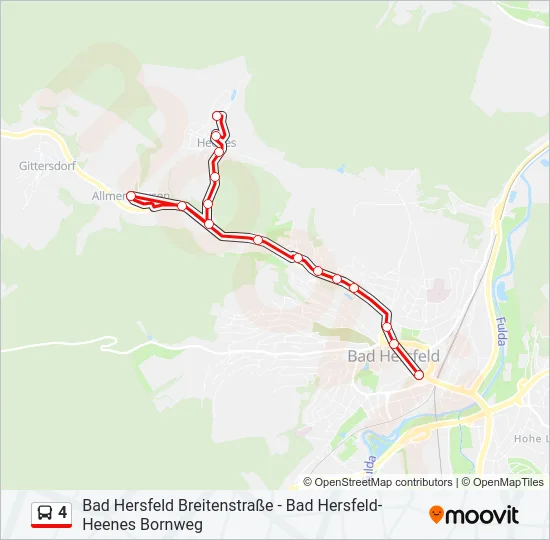 4 Bus Line Map
