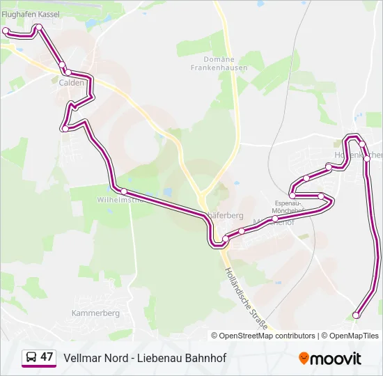 47 Bus Line Map
