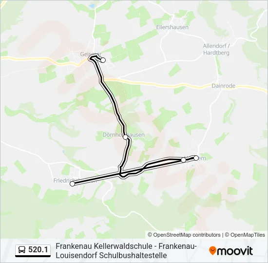 520.1 Bus Line Map