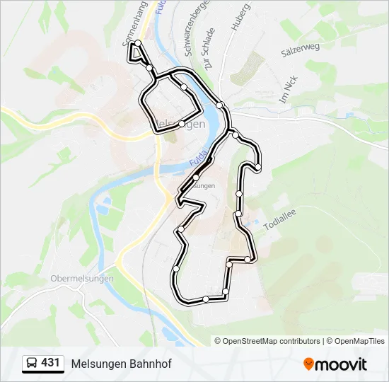431 Bus Line Map