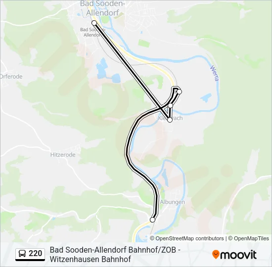 220 Bus Line Map