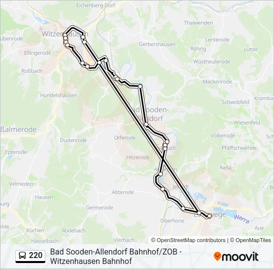 220 Bus Line Map