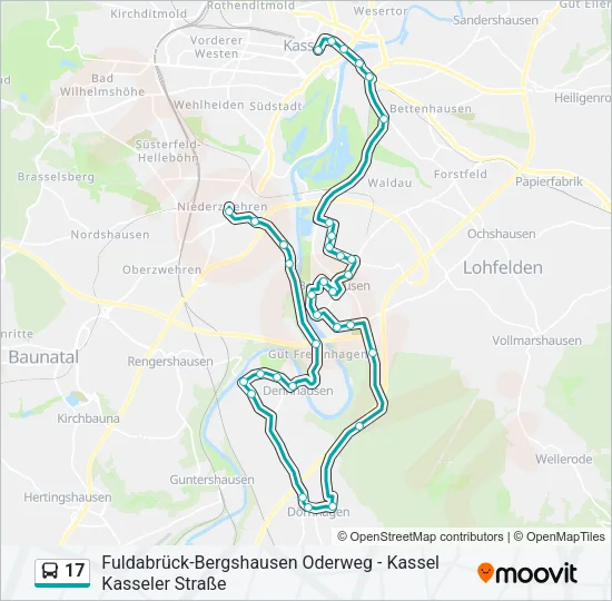 17 Bus Line Map