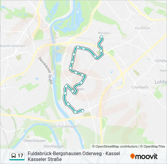 17 Bus Line Map