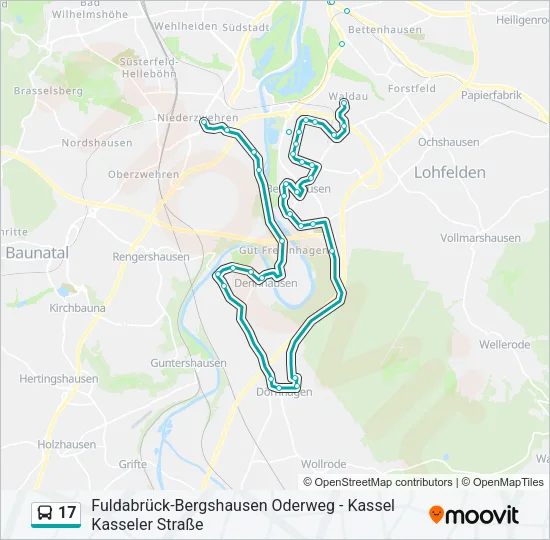 17 Bus Line Map