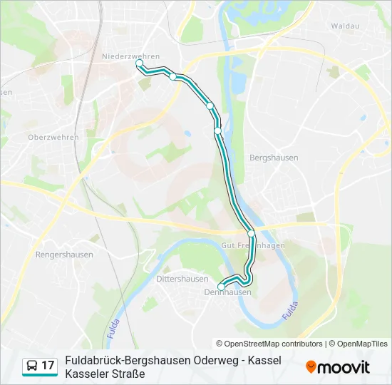 17 Bus Line Map