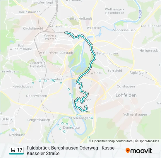 17 Bus Line Map