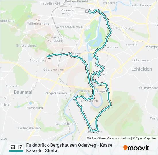 17 Bus Line Map