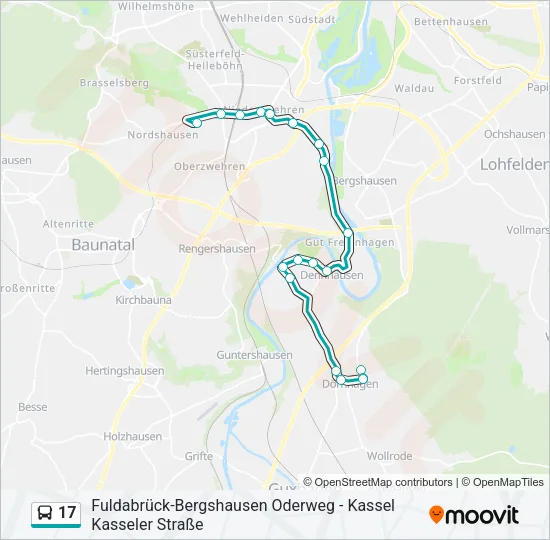 17 Bus Line Map