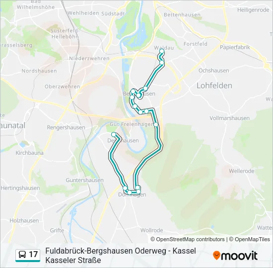 17 Bus Line Map