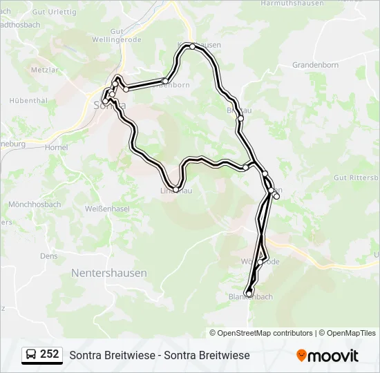 252 Bus Line Map