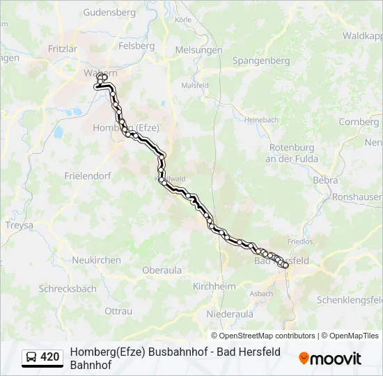 420 Bus Line Map
