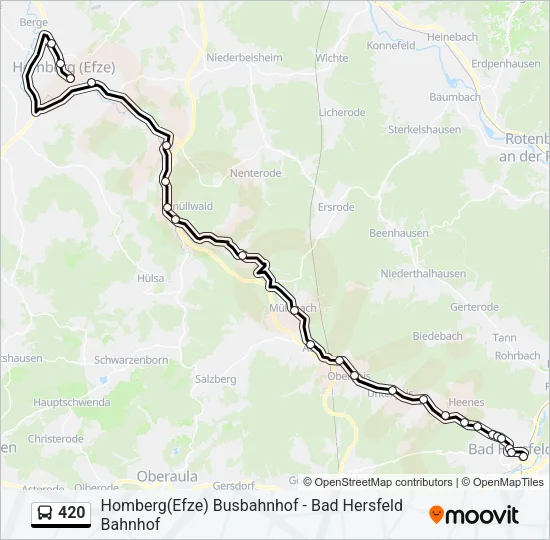 420 Bus Line Map