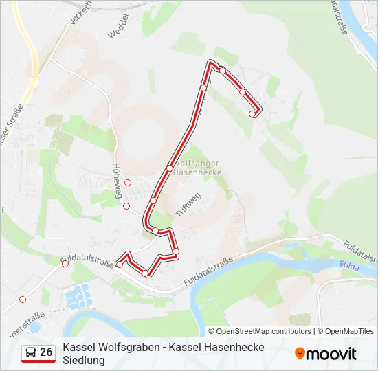 26 Bus Line Map