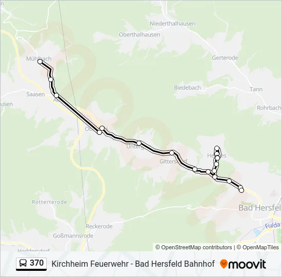 370 Bus Line Map