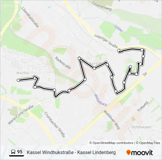 95 Bus Line Map