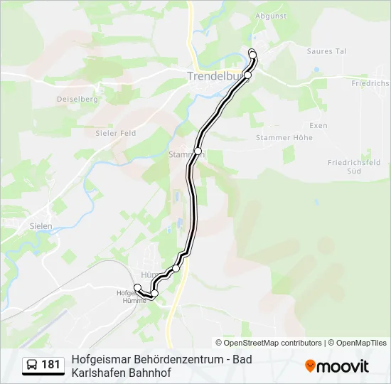 181 Bus Line Map