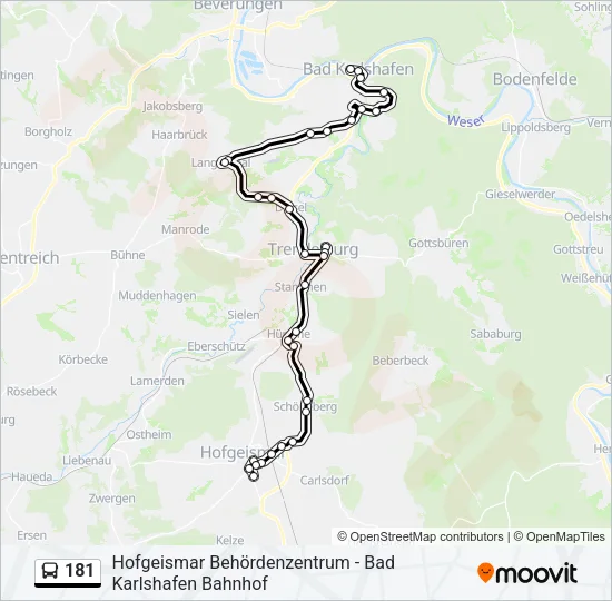 181 Bus Line Map