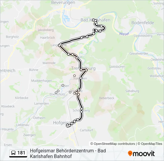 181 Bus Line Map