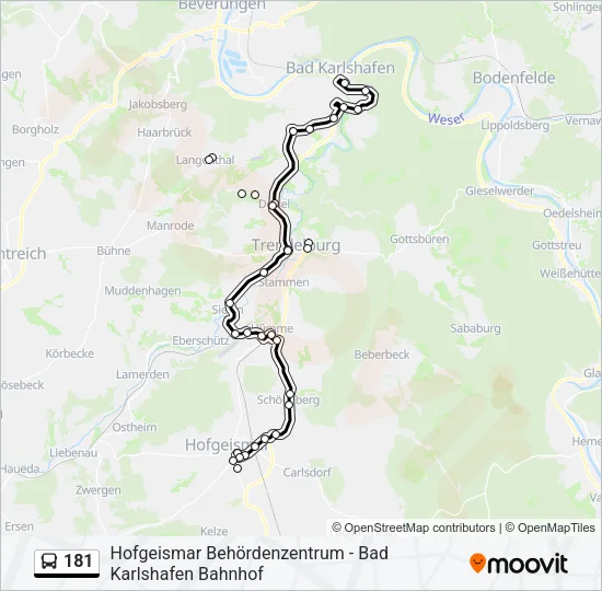 181 Bus Line Map