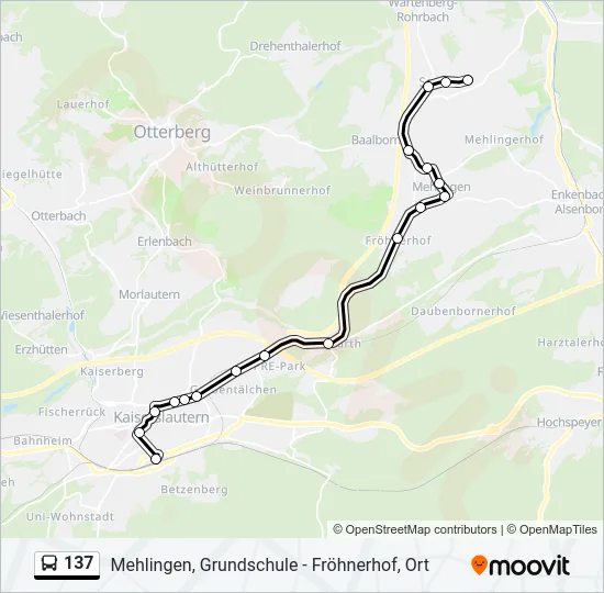 137 Bus Line Map