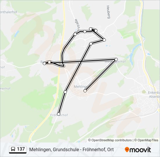 137 Bus Line Map