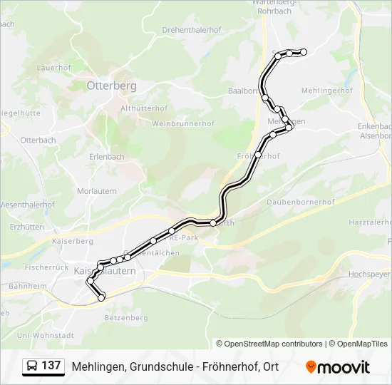 137 Bus Line Map