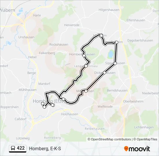 422 Bus Line Map
