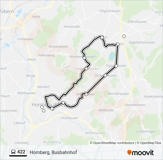 422 Bus Line Map