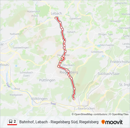 2 Bus Line Map