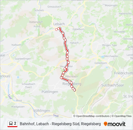 2 Bus Line Map