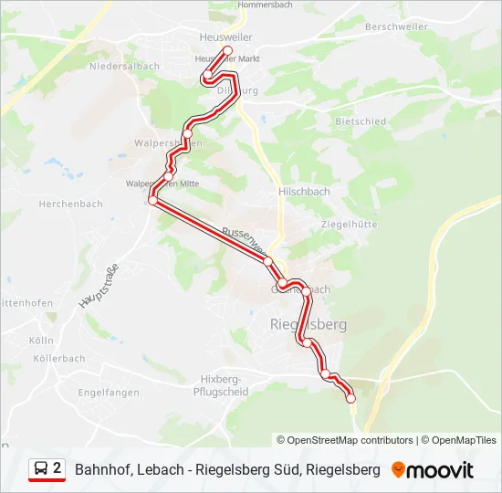 2 Bus Line Map