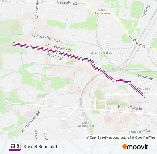 8 Bus Line Map