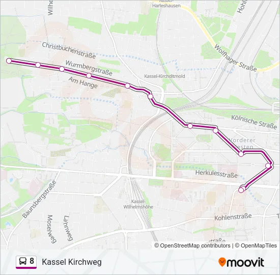 8 Bus Line Map