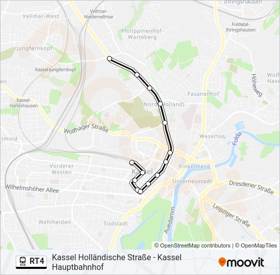 RT4 Train Line Map