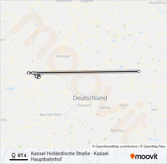 RT4 Train Line Map