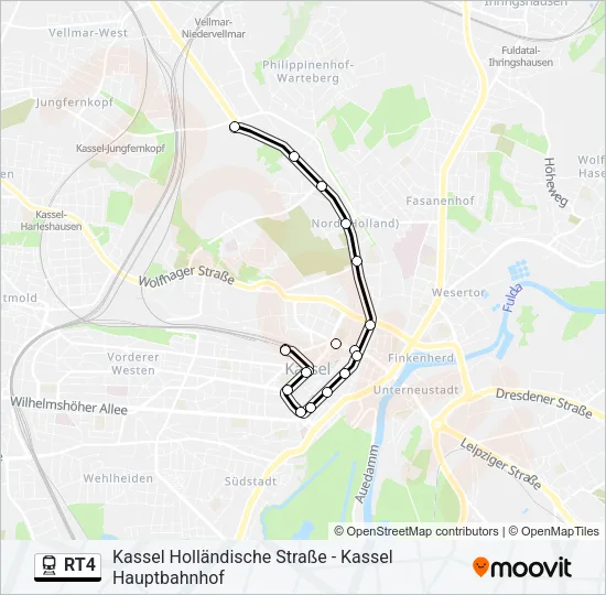 RT4 Train Line Map