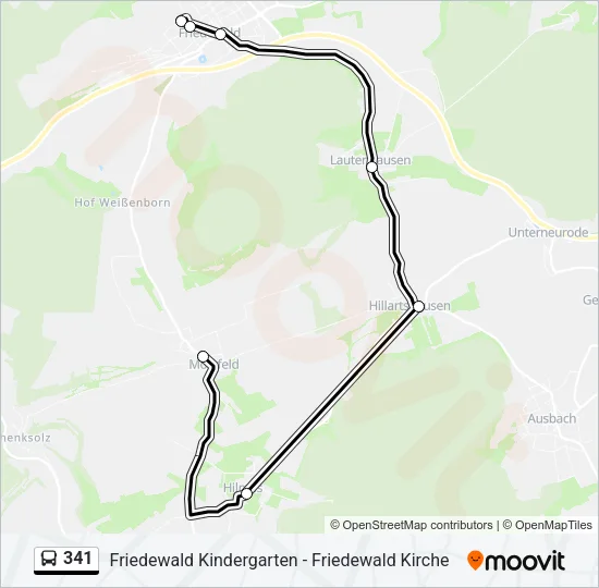 341 Bus Line Map