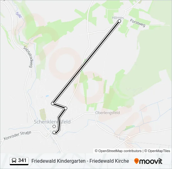 341 Bus Line Map